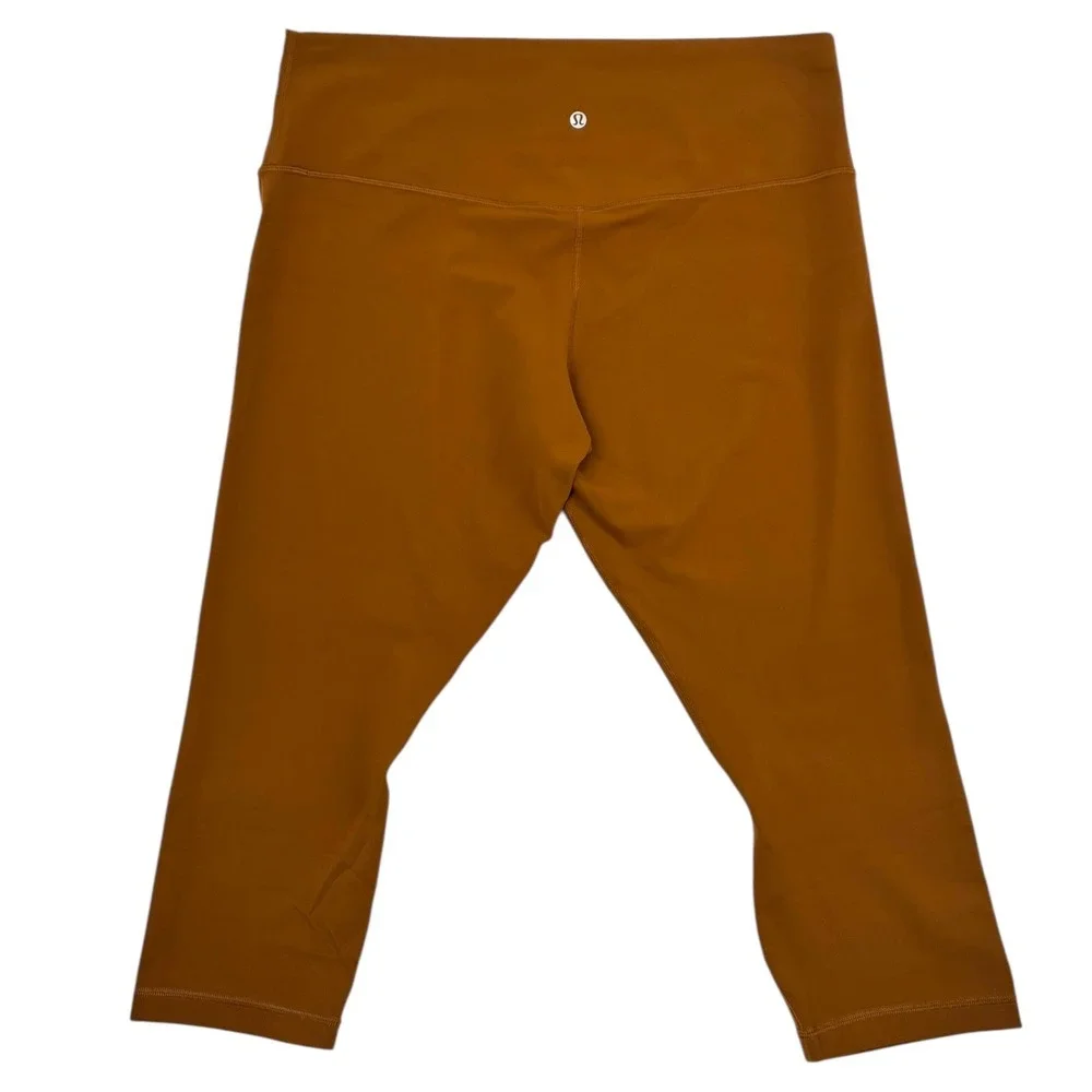 Lululemon Align High-Rise Crop 21 Copper‎ Brown Leggings Size 18 EUC